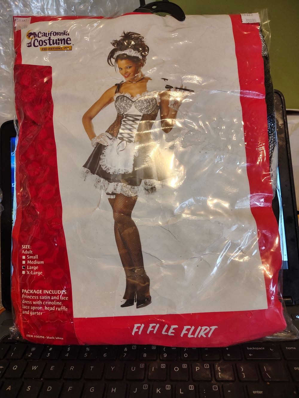 California Costume 'Fi Fi Le Flirt' Black & White Maid Costume